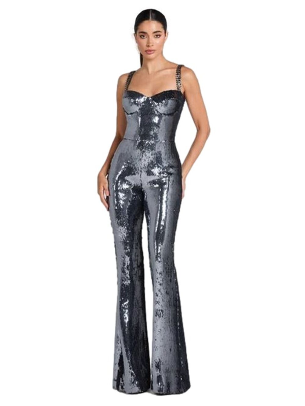 Nadine Merabi Beverly Jumpsuit Silver